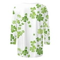 thumbnail image 6 of Zedker Plus Size St Patricks Day Shirt for Women 2026 Casual 3/4 Sleeve Irish Shirts Funny Saint Patrick's Tunic Tops, 6 of 7