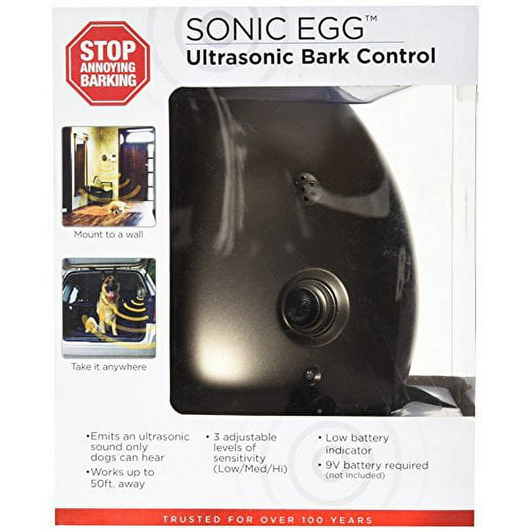 Sunbeam Sonic Egg Ultrasonic Bark Control Device with 50 Foot Range Weatherproof Walmart