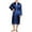 Dark Blue, variant on Cxenplz Men's Silky Satin Kimono Robe Long Sleeve Lightweight Bathrobe Pajamas Classic Long Sleepwear Lounge Robe with Pockets on Clearance