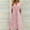 Pink, variant on ZZwxWA Summer Dresses for Women 2025 Boho Eyelet Casual Long Dress Vintage Solid Half Sleeve V Neck Loose Fit Flowy Swing Midi Dresses with Pockets Cocktail Party