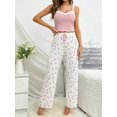 thumbnail image 5 of Lace Trim Cami Top & Floral Print Pants PJ Set, 5 of 5