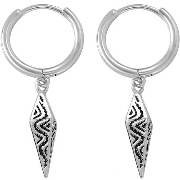 Pendientes de botón doble desmontables, pendientes de garra, pendientes de botón punk, pendientes de gancho simple desmontables, pinchos, mal de ojo