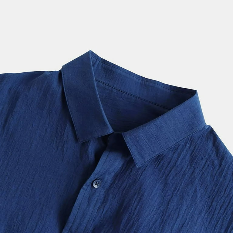 athletic fit dress shirts near me Athletic Fit Dress Shirt in Mid Blue M main image 1