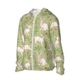 thumbnail image 2 of KLL Cute Rabbit And Flower Print Men's Women’s UPF 50+ Sun Protection Outdoor Hoodie Jacket Long Sleeve Fishing Hiking Performance Shirt-Large, 2 of 6
