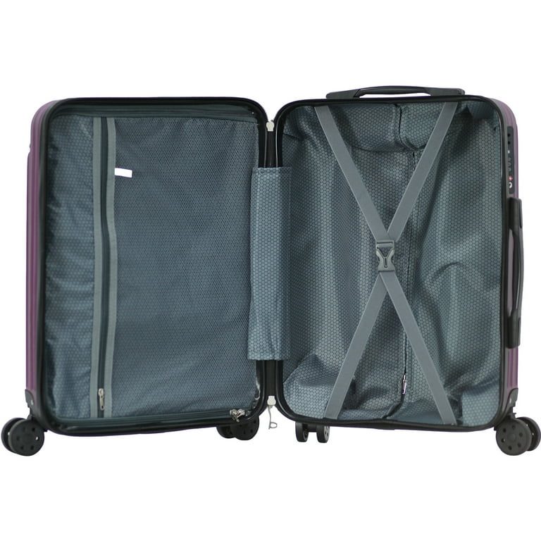 Hikolayae 3 Piece Geometric Collection Hardside Spinner Luggage