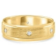 thumbnail image 2 of Pompeii Mens 1/4ct 14K Gold Diamond Comfort Fit Brushed Wedding Ring (G/H,SI), 2 of 5