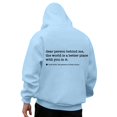thumbnail image 2 of YaEYa Dear Person Behind Me Graphic Hoodies for Men Funny Novelty Pullover Sweatshirt Xmas Gifts Sincerely Yours Hoodie Light Blue XL, 2 of 7