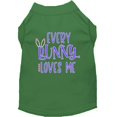 thumbnail image 1 of Every Bunny Loves Me Screen Print Dog Shirt Green Sm (10), 1 of 1