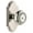 Polished Nickel, variant on Grandeur Parthenon Door Knob with Arc Plate