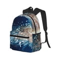 thumbnail image 2 of Picia White Jellyfish Dansing in the Ocean Large Capacity Backpack Classic Style Backpack Casual Backpack Water-Resistant School Work Travel Outdoor Backpack, 2 of 8
