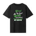 thumbnail image 1 of Camiseta Para Mujer Ropa De Verano Camisa De Cuello Redondo Para Caminar Deportes Compras XL, 1 of 7