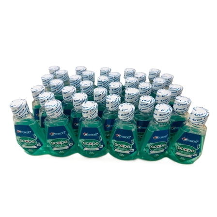 36 Pack, Crest Scope Classic Mouthwash Travel Size 1.2 oz. Original Mint Flavor