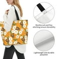 thumbnail image 4 of Bingfone Canvas Tote Bag For Women With Inner Pocket Aesthetic Cute Shopping Tote Bags Reusable Grocery Bags-White Floral And Butterflies, 4 of 9