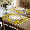 thumbnail image 3 of Placemats Set of 6,Cute Duck Linen Place Mats Modern Washable Table Placemats 12"x18" Heat Resistant Table Mats for Dining Kitchen Party Holiday Decoration, 3 of 6