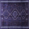 thumbnail image 1 of Ahgly Company Indoor Square Southwestern Blue Country Area Rugs, 3' Square, 1 of 4