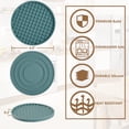 thumbnail image 2 of TIFOR Drink Coasters Set of 6 with Holder, Silicone Coasters Tabletop Protection for Any Table Type, Wood, Stone Tables, Dishwasher Safe, Coasters for Drinks Fits Any Size of Drinking Glasses, 2 of 6