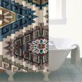 thumbnail image 5 of Extra Long Boho Shower Curtain 72x84 Inches - Vintage Floral & Tropical Leaves Pattern, Waterproof Bohemian Bathroom Decor with 12 Hooks, Tribal Rustic Style, 5 of 5