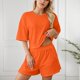thumbnail image 2 of Conjunto de pijama Sereluxe para mujer, color liso, con pantalones cortos holgados, 2 of 6
