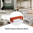 thumbnail image 6 of Velvet End of Bed Bench Upholstered Modern 59" Bedroom Bench for King Bed Bench Tufted Window Bench Comfy Long Ottoman for Living Room/Entry/Indoor, 6 of 8