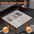 thumbnail image 4 of 6.0 Cub Extra Large Home Safe Box, Safe Box with Jewellery Drawer Room & Drop Slot & Hooks, Home Safe with Dual Alarm & Mute Function, Money Safe with Adjustable Shelf for Documents and Valuables, 4 of 9