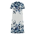 thumbnail image 4 of USSUMA Sun Dresses Women Summer Casual, Women's Summer Maxi Dress Short Sleeve V Neck Floral Sundress Casual Loose Button Up Long Beach Dresses with Pockets, 4 of 4