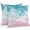 Teal Pink, variant on Purple Teal Ombre Throw Pillow Covers 20x20 Inch Set of 2, Abstract Modern Oil Painting Gradient Waterproof Outdoor Pillow Covers, Decorative Cushion Pillowcases for Couch, Sofa, Bed, Garden, Patio