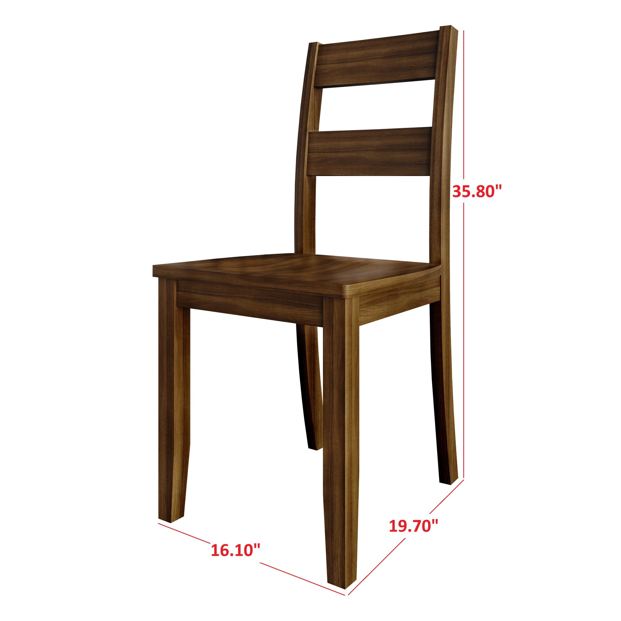 Home Design 4 Pieces Nome Dining Chair (Set of 4), Brown