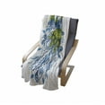 thumbnail image 4 of Peacock Soft Flannel Fleece Throw Blanket, Abstract Exotic Bird with Long Tail and Wings Floral Swirled Leaves, Cozy Plush for Indoor and Outdoor Use, 60" x 80", Blue Green, by Ambesonne, 4 of 6