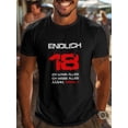 thumbnail image 1 of Men's 18th Birthday Slogan T-Shirt Polyester Knit Fabric Casual Crew Neck with Medium Stretch, Regular Fit Short Sleeve Printed Top for Summer & Going Out Events Tee For Adult, Men, Women, Teen, Teen, 1 of 4