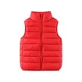 thumbnail image 2 of Kids Puffer Vest Lightweight Quilted Down Alternative Vest Zip Up Stand Collar Warm Vest, 2 of 3