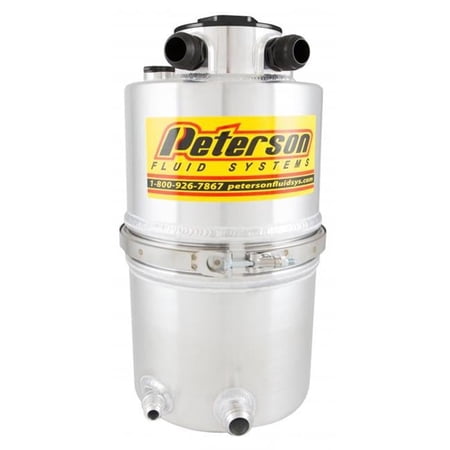 Peterson Fluid Systems Dry Sump Oil Tank 20 qt. 21.87 - 9 in. OD - 16 AN Male O-Ring Inlet & Outlet
