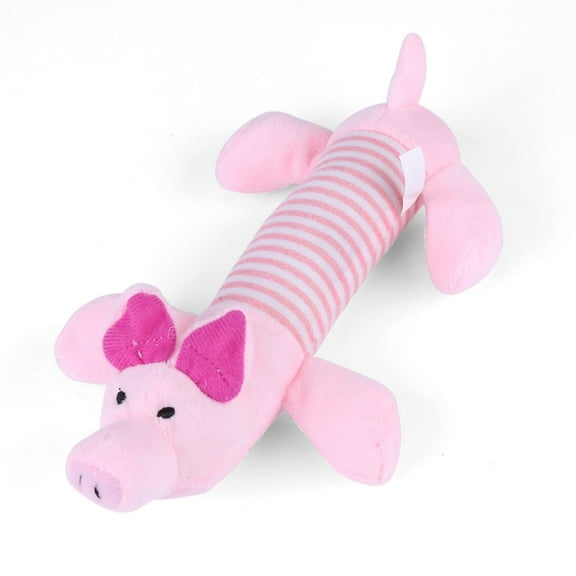 Dog Toys For Aggressive Chewers,3 Different Animal Shape Types Pet Toy Puppy Chew Squeaky Plush Sound for Gift[Pink Pig]
