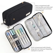 CICIMELON Large Capacity Pencil Case, Black pencil pouch