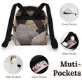 thumbnail image 4 of Metallic Leaves Elegant Design Art Small Backpack Cute Mini Backpacks For Woman Lightweight Daypacks, 4 of 8