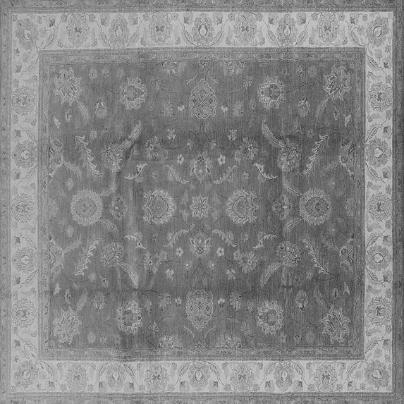 Ahgly Company Indoor Square Oriental Gray Traditional Area Rugs, 5' Square