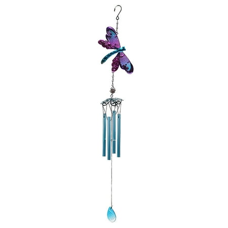 iOPQO Wind Chimes Dragonflies Wind Chime Garden Metal Wind Bell Tube Hanging Ornament For Indoor Decoration Outdoor Suitable appearance - wind chime tube purple Purple