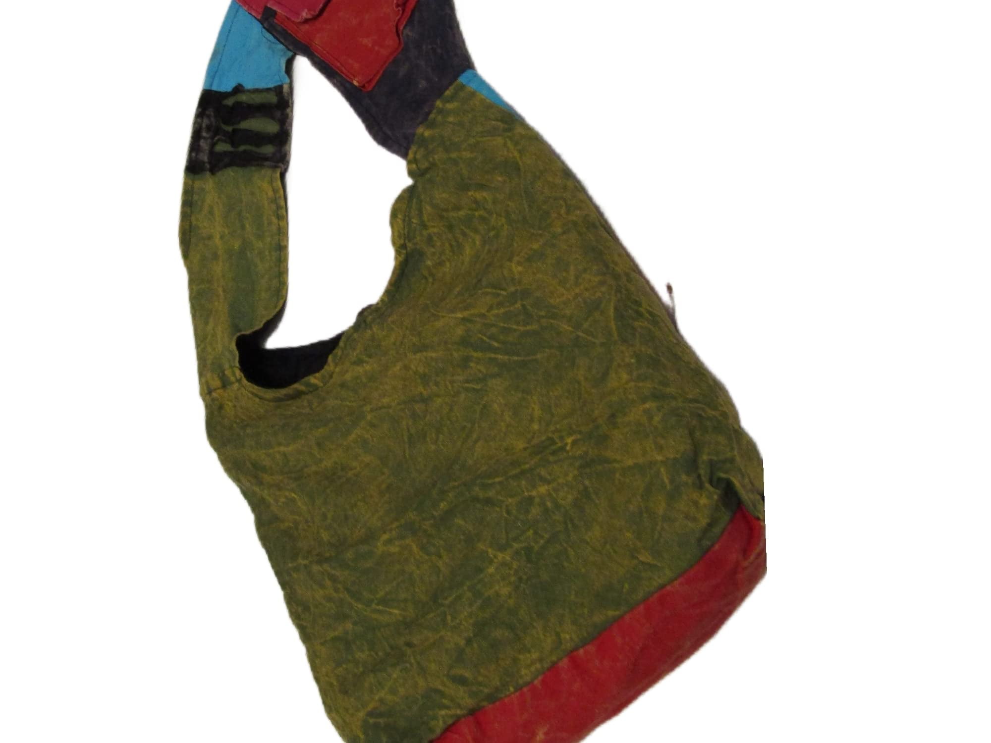 JUPA Place Patchwork Shoulder Crossbody Hippie Bag - Colorful Cotton Messenger Sling Bohemian Boho bag - Shoulder Beach Bag Bohemian Purse