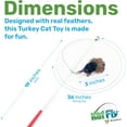 thumbnail image 4 of Katfly Turkey Cat Wand Toy with Real Feather Cat Toy Wand — Interactive Cat Toy for Cat Entertainment, Cat Toy String On A Stick, Cat Teaser for Indoor Cat and Kitten — Turkey (3 Inches), 4 of 4