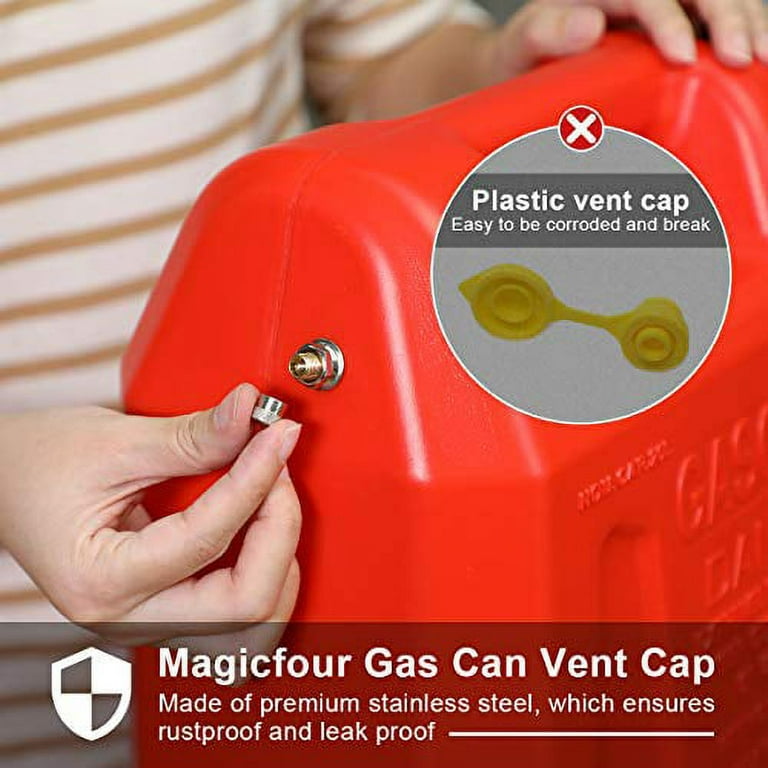 Magicfour Fuel Gas Can Vent Caps, 6 Pack Fuel Gas Tank Vent Caps Gas Can  Replacement Vent Plug Gas Jug Vent Caps for Gas Fuel Water Can Jug to Allow  Faster Flowing (