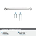 thumbnail image 4 of Amerock Cowrie 5-1/16 inch (128mm) Center-to-Center Polished Chrome Cabinet Pull, 4 of 6
