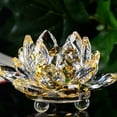 thumbnail image 2 of Flower Decor, Crystal, Lotus Flower, 6cm, Crystal Ornament, Entryway Accent, Warm Yellow, 1 Pc, 2 of 4
