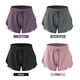 thumbnail image 2 of Pantalones cortos de yoga 2 en 1 de cintura alta para mujer con forro de secado rápido, 2 of 8