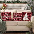thumbnail image 4 of Nkmbld Christmas Decorations Throw Pillow Covers Set 3 Pack Used for Winter Xmas Decor, Christmas Velvet Pillow Cases for Sofa Home Decoration, Red, 4 of 6