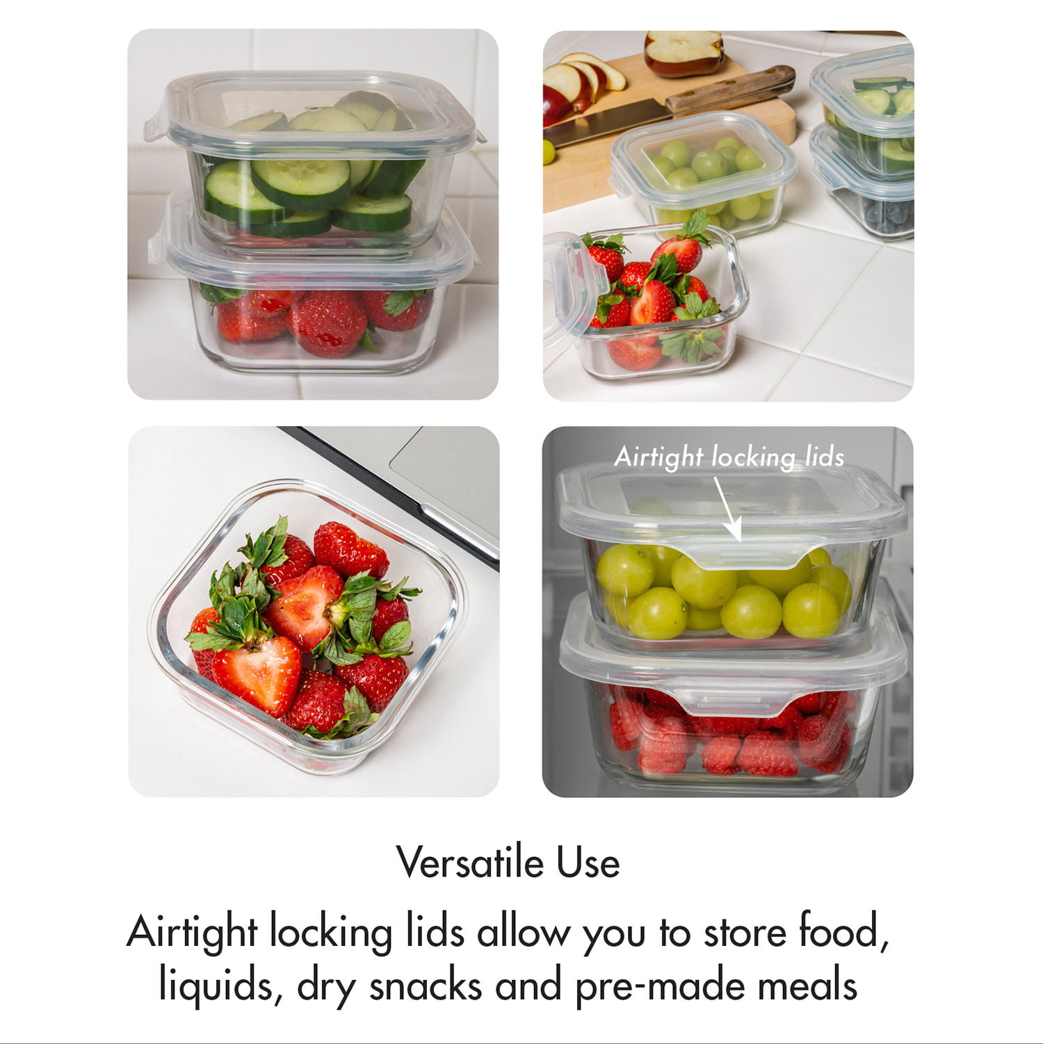 Snapware® Square Meal Prep Set Food Storage Containers, 5 pk - Fred Meyer