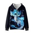 thumbnail image 4 of Uorisanigo Kids Full Zip Hoodies Lightweight Blue Dragon Sweatshirt Comfortable Jackets Fall Winter Clothes Long Sleeve Hooded Hoodie for Boys & Girls, 4 of 8