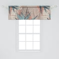 thumbnail image 2 of Tropical Window Valance, Exotic Jungle Leaves Repeating Illustrations in Hand-Drawn Abstract, Curtain Valance for Kitchen Bedroom with Rod Pocket, 54" X 18", Pale Rust and Blue Grey, by Ambesonne, 2 of 2