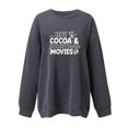 thumbnail image 5 of Qertyioot Chemises à Manches Longues pour Femmes, Mode Féminine Blouse Ample Col Rond T-Shirt Imprimé de Noël, 5 of 5