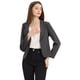 thumbnail image 1 of Chaqueta abierta de la chaqueta del traje de la cosecha del trabajo de la oficina del frente de las mujeres Gris oscuro XS, 1 of 6