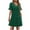 Green, variant on Summer Dresses for Women Ruffle Short Sleeve V Neck Dress with Pocket Loose Fitted Beach Vacation Sundress