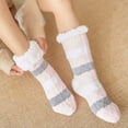 thumbnail image 6 of Dyfzdhu Women Winter Stripe Super Soft Warm Cozy Fuzzy -lined Sock, 6 of 7